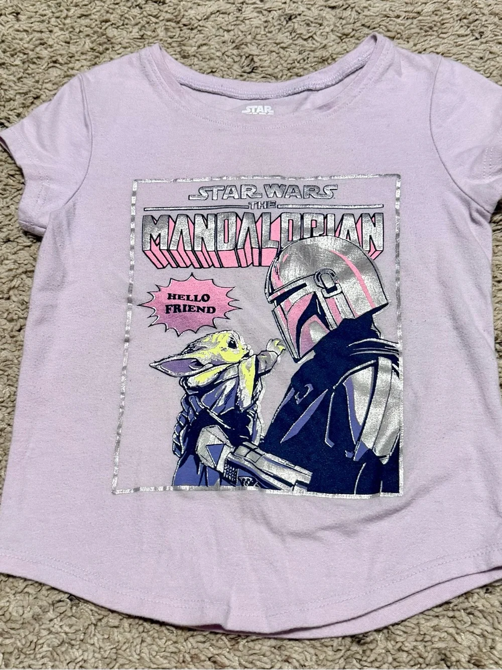 Star Wars Lilac The Mandalorian & Grogu Graphic Tee